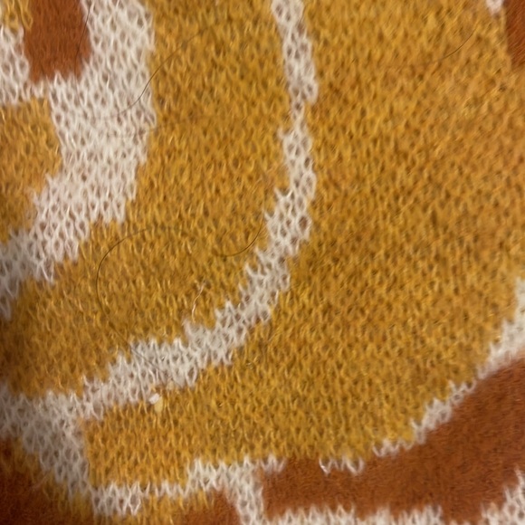 ✨BNWT🌸 Free People BL🌸🌸M Cardigan orange lime combo SOLD OUT! XS OVERSIZED - Picture 9 of 11